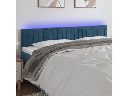 Čelo postele s LED 180x5x78/88 cm samet [3121914]