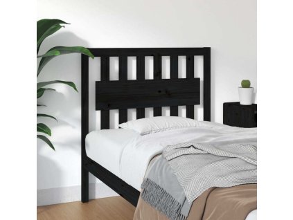 Čelo postele 95,5 x 4 x 100 cm masivní borovice [818554] (Barva Černá)