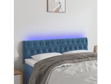 Čelo postele s LED 160 x 7 x 78/88 cm samet [3122006]
