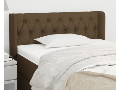 Čelo postele typu ušák 93x16x78/88 cm textil [3119089] (Barva Tmavě hnědá)