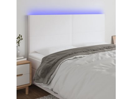 Čelo postele s LED 200x5x118/128 cm umělá kůže [3122253]
