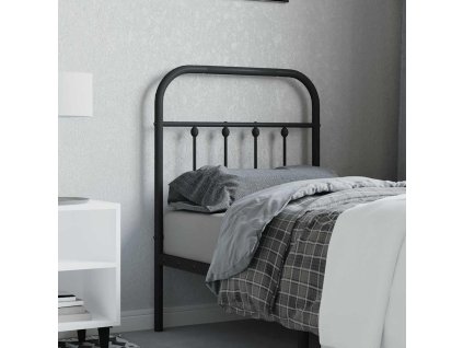 Kovové náhradní čelo postele 75 cm [352604] (Barva Černá)