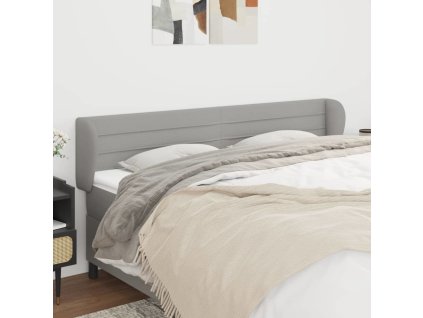 Čelo postele typu ušák 163x23x78/88 cm textil [3117290] (Barva Světle šedá)