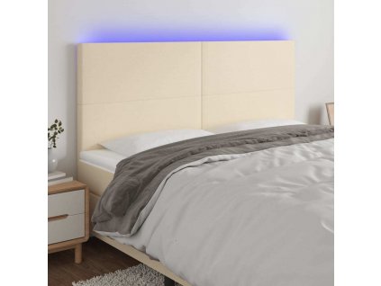 Čelo postele s LED 160x5x118/128 cm textil [3122155]