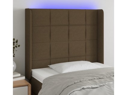 Čelo postele s LED 83 x 16 x 118/128 cm textil [3124025]