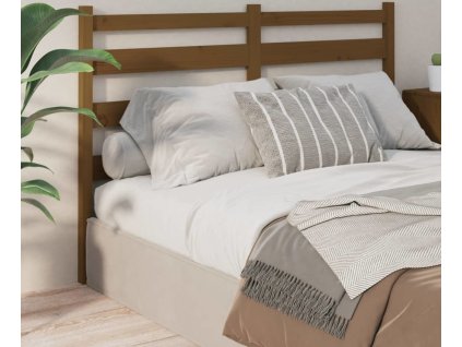 Čelo postele 126 x 4 x 100 cm masivní borovice [818413] (Barva medová hnědá)