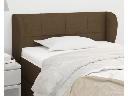 Čelo postele typu ušák 83x23x78/88 cm textil [3117121] (Barva Tmavě hnědá)