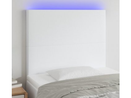 Čelo postele s LED 90x5x118/128 cm umělá kůže [3122224]