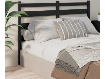 Čelo postele 186 x 4 x 100 cm masivní borovice [818439] (Barva Černá)