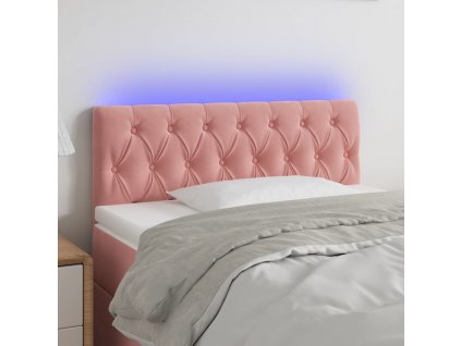 Čelo postele s LED 90 x 7 x 78/88 cm samet [3121989]