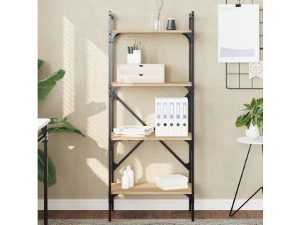 Knihovna se 4 policemi 56x31,5x138,5 cm kompozitní dřevo [833339] (Barva dub sonoma)