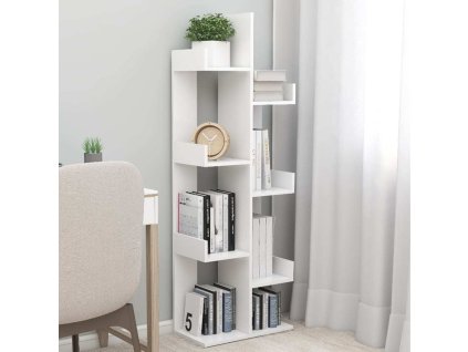 Knihovna 48 x 25,5 x 140 cm dřevotříska [808909] (Barva Bílá)