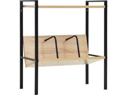 Knihovna se 2 policemi 52 x 28 x 59 cm kompozitní dřevo [288231] (Barva černá a dub)