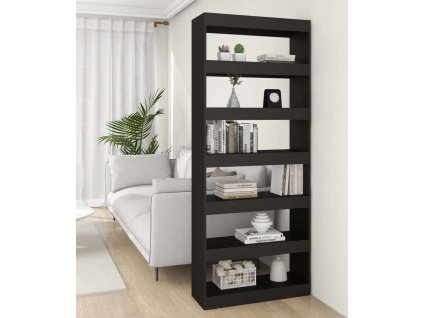 Knihovna / dělicí stěna 80x30x198 cm [811728] (Barva Černá)