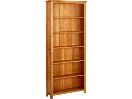 Knihovna se 6 policemi 80 x 22,5 x 180 cm masivní dubové dřevo [244470]