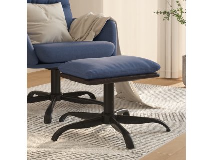 Podnožka 60x60x36 cm textil a umělá kůže [341600] (Barva Modrá)