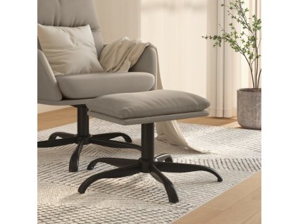 Podnožka 60x60x36 cm samet [341578] (Barva Světle šedá)