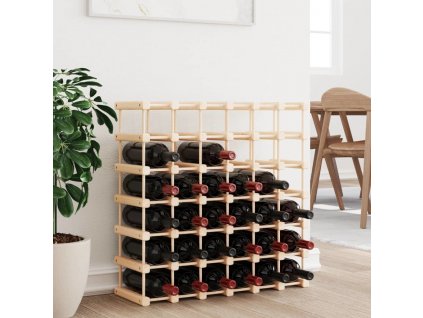 Stojan na víno na 42 lahví 68,5x23x68,5 cm masivní borové dřevo [353752]