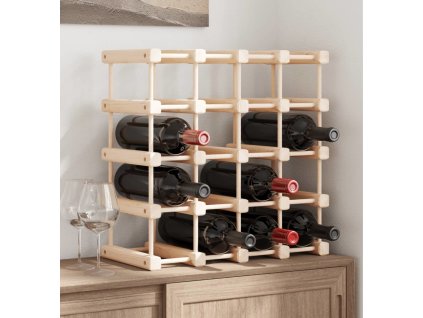 Stojan na víno na 20 lahví 46,5x23x46,5 cm masivní borové dřevo [353751]