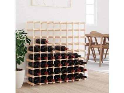 Stojan na víno na 72 lahví 90,5x23x90,5 cm masivní borové dřevo [353753]