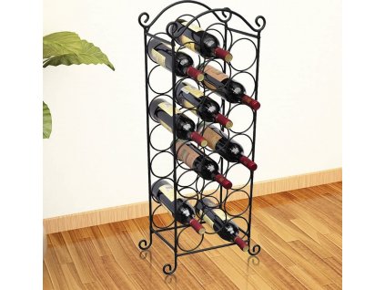 Stojan na víno na 21 lahví, kovový [50206]