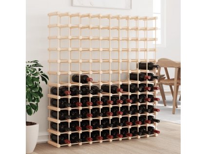 Stojan na víno na 120 lahví 112,5x23x123,5 cm masivní borovice [353754]