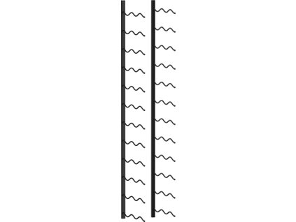 Nástěnný stojan na víno na 24 lahví železo [289557]