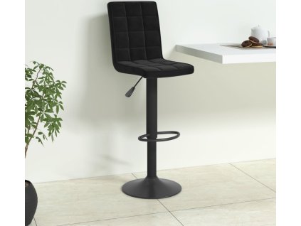 Barová židle samet [335749] (Barva Černá)