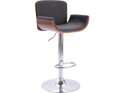 Barová židle černá umělá kůže [287379] (Barva tmavě hnědá a šedá)