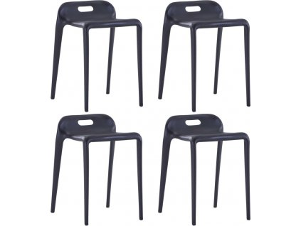 Stohovatelné stoličky 4 ks plast [247281]