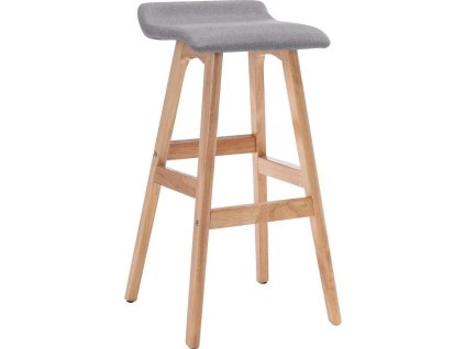 Barová židle světle šedá textil [249582] (Barva taupe a tmavá hnědá)