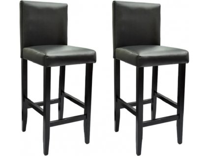 Barové stoličky 2 ks tmavě umělá kůže [240071]
