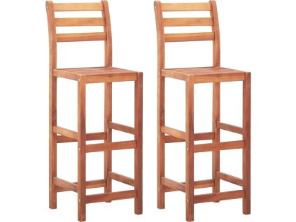 Barové stoličky 2 ks masivní akáciové dřevo [46314]
