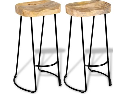 Barové stoličky 2 ks masivní mangovníkové dřevo [244010]