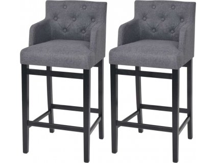 Barové stoličky 2 ks světle šedé textil [244661]