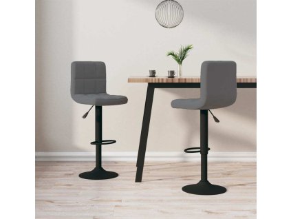 Barové židle 2 ks samet [334306] (Barva Tmavě šedá)