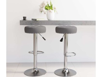 Barové židle 2 ks textil [332972] (Barva Tmavě šedá)