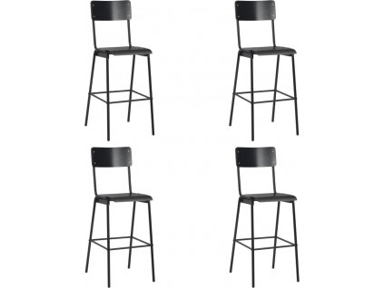 Barové židle 4 ks masivní překližka a ocel [3054566]