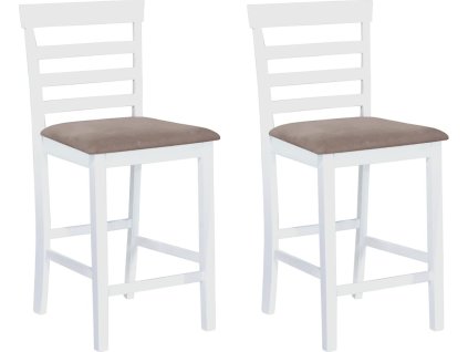 Barové židle 2 ks textil [241704] (Barva Hnědá)