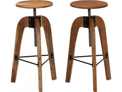 Barové židle 2 ks masivní akáciové dřevo [246018]