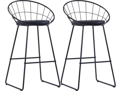 Barové židle 2 ks umělá kůže [247276] (Barva Černá)