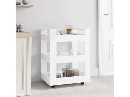 Kuchyňský vozík 60 x 45 x 80 cm kompozitní dřevo [816816] (Barva Bílá)