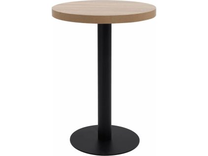 Bistro stolek světle hnědý 60 cm MDF [286421] (Barva světle hnědá a černá)