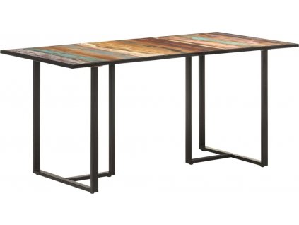 Jídelní stůl 160 cm masivní regenerované dřevo [320694]