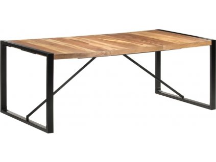 Jídelní stůl 200 x 100 x 75 cm masivní dřevo sheeshamový vzhled [321543]
