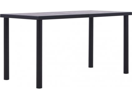 Jídelní stůl černý a betonově šedý 140 x 70 x 75 cm MDF [281858]
