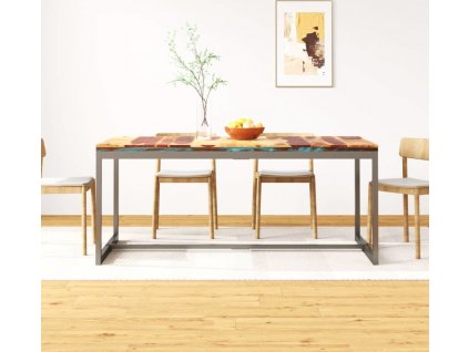 Jídelní stůl masivní sheeshamové dřevo a ocel 180 cm [244797]