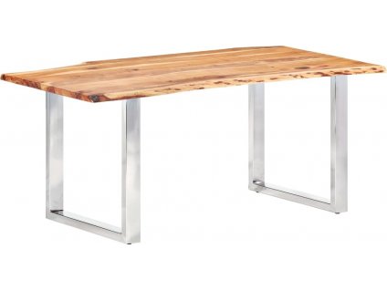 Jídelní stůl s živými hranami masivní akáciové dřevo 200/3,8 cm [285937]