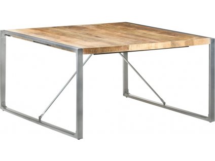 Jídelní stůl 140 x 140 x 75 cm hrubé mangovníkové dřevo [321575]