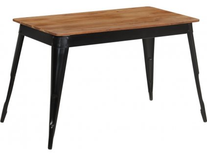 Jídelní stůl z masivního akáciového dřeva a oceli 120x60x76 cm [246295]